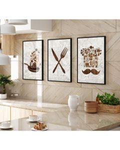 Kit Quadro cozinha Decoracao