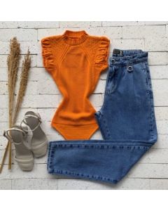 Body Feminino Laranja Dondoca Moda Feminina